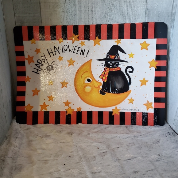 Laurie Korsgaden Halloween Vinyl Placemats Set of 4 - Picture 2 of 6